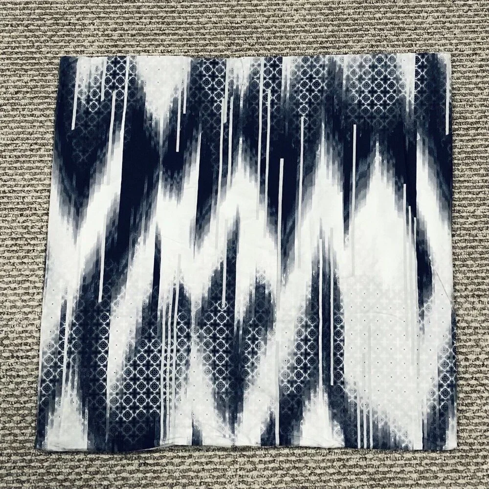 West Elm Set of 2 Navy Blue White Square Pillowcase 26” x 26” Pillow cover Dye